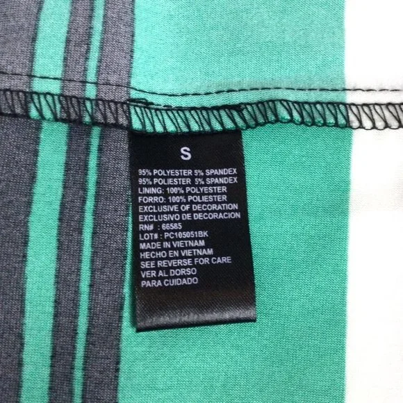 PERCEPTIONS Sleeveless Striped Dress Pleat Detail - Picture 6 of 8